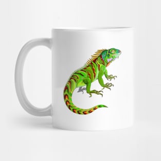 Illustration of green iguana. Mug